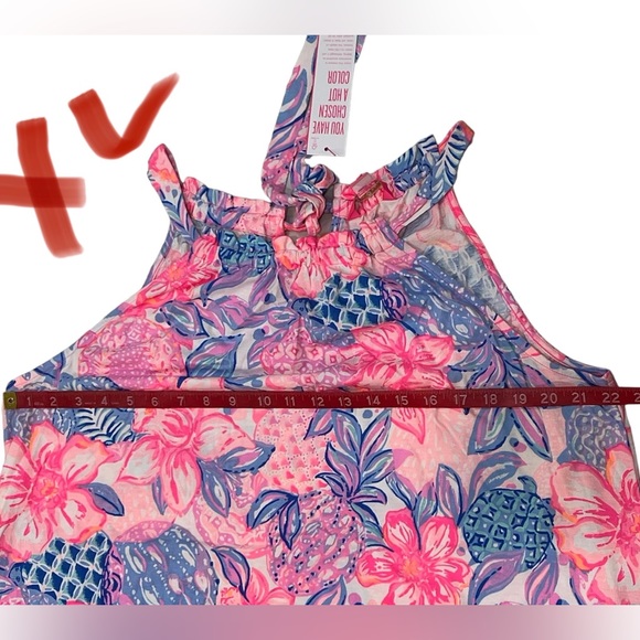 Lilly Pulitzer Carolane Dress Style: Pink Isle snappy turtle LPBOX2-26 - Picture 10 of 11